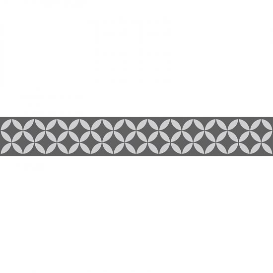 Vinilos decorativos cenefa autoadhesiva Gracia Gris oscuro 20x140cm