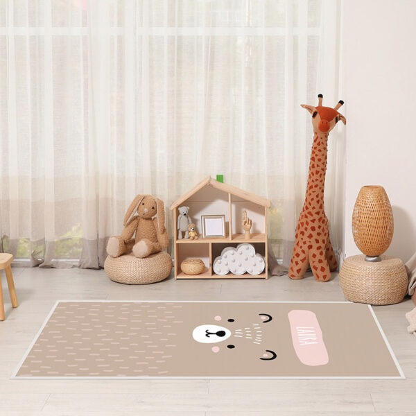 Alfombra vinílica vinílica infantil oso personalizada