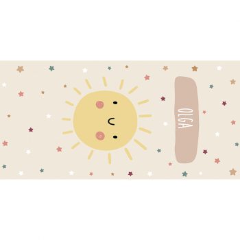 Alfombra vinílica vinílica infantil Sun personalizada 97x48cm