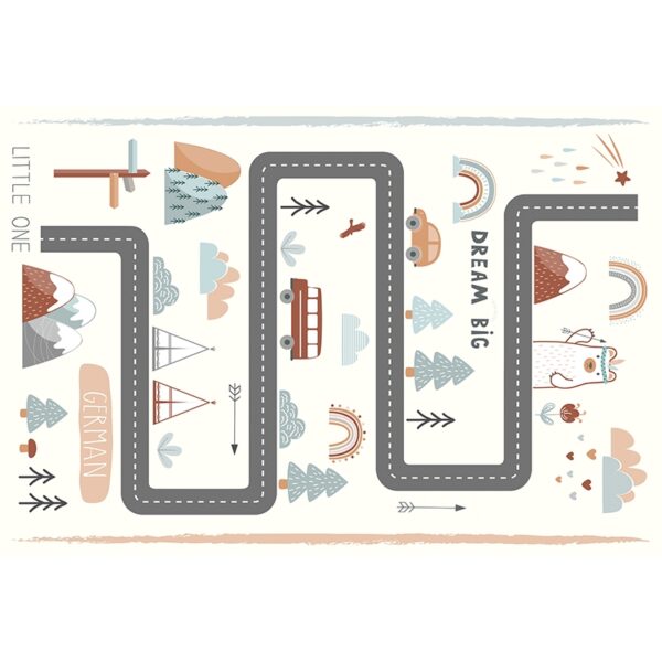 Alfombra vinílica vinílica infantil Road Trip personalizada