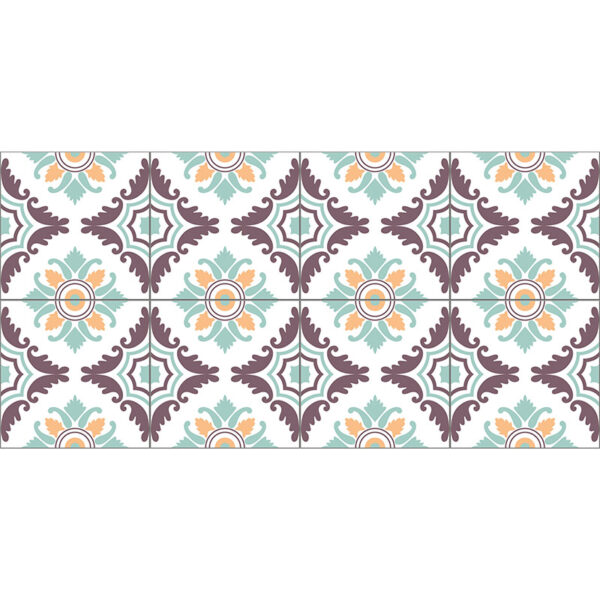 Alfombra vinílica Mandoline Turquesa 97x48cm