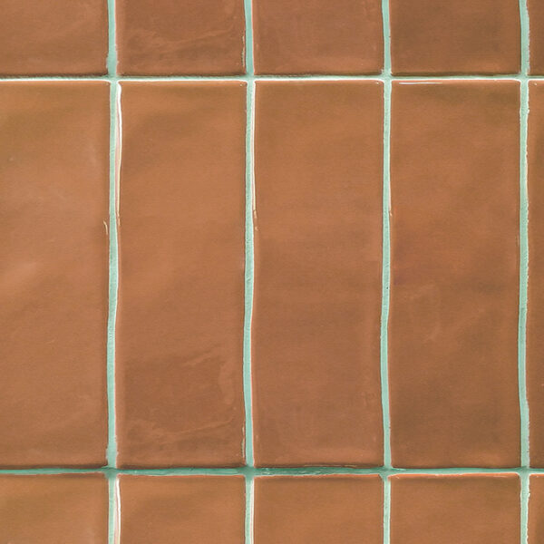 Vinilo decorativo Baldosa Raíz Esmaltada Marrón