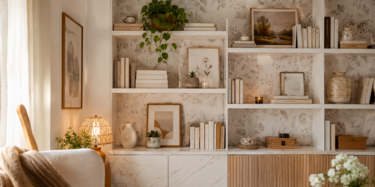Papel pintado estanterías