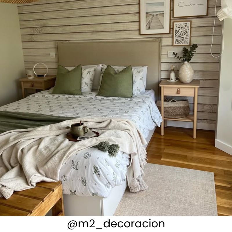 Alfombra vinílica dormitorio Rafia Claro