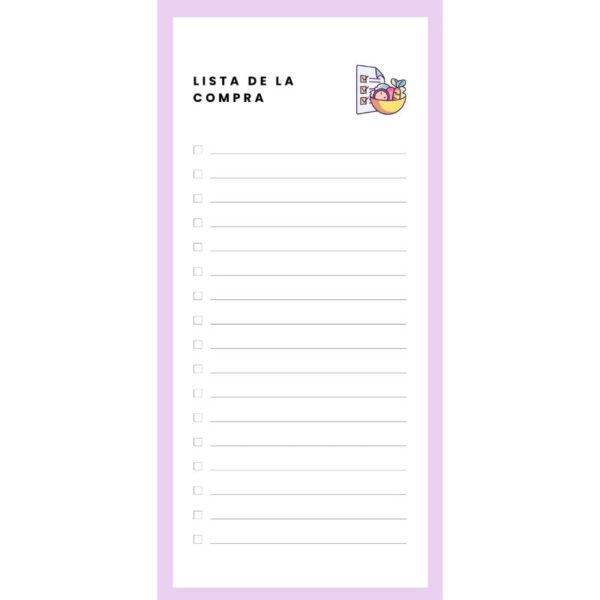 Lista de la compra magnética Lila