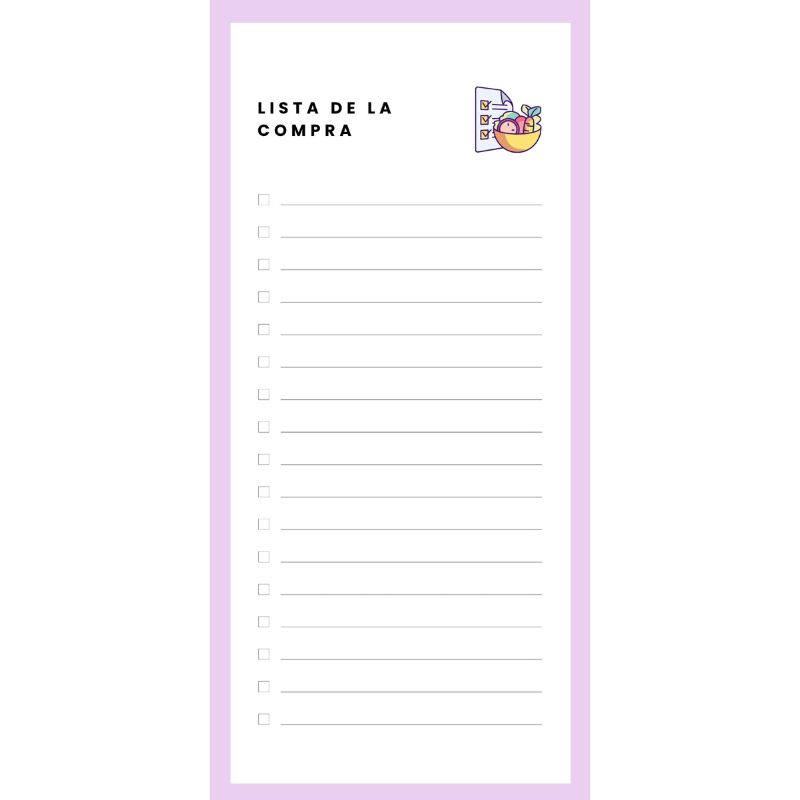 Lista de la compra magnética Lila
