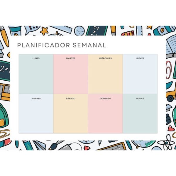 Planificador semanal magnético Study