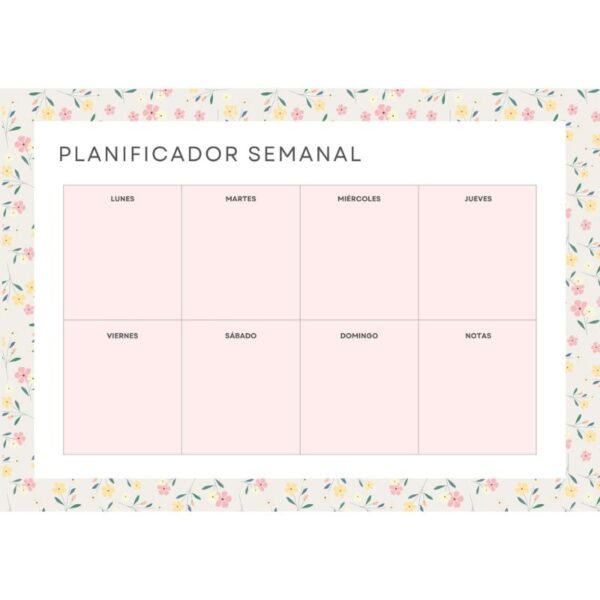 Planificador semanal magnético Spring