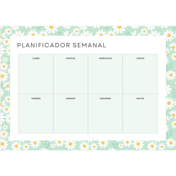 Planificador semanal magnético Margaritas