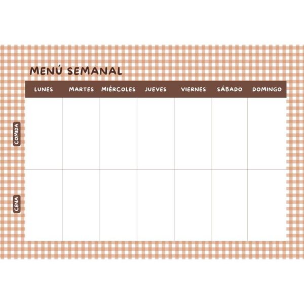 Menú semanal magnético Vichy Teja