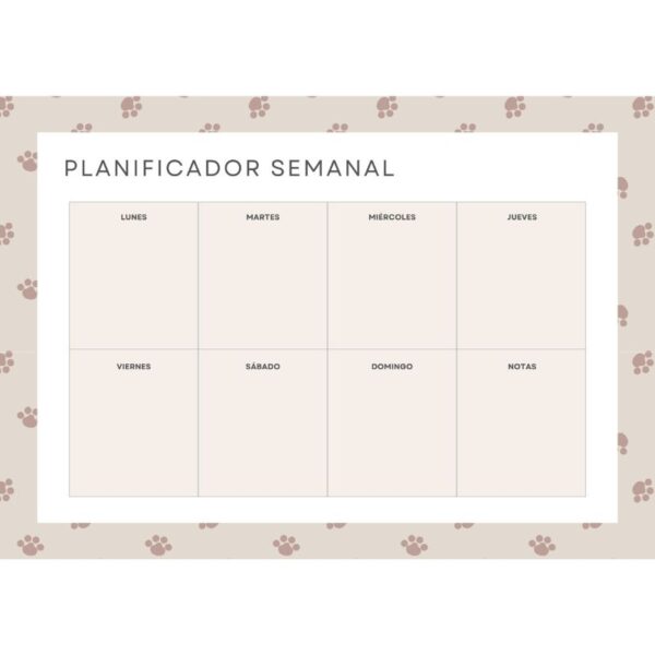 Planificador semanal magnético Animal