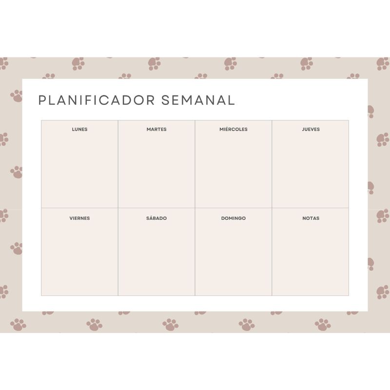 Planificador semanal magnético Animal