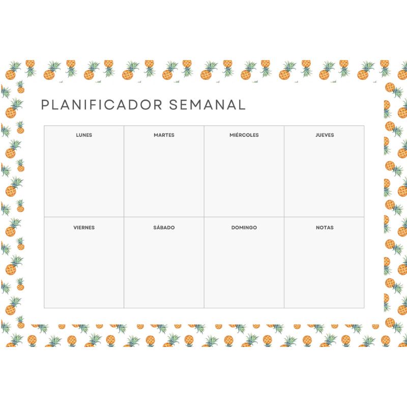 Planificador semanal magnético Piñas
